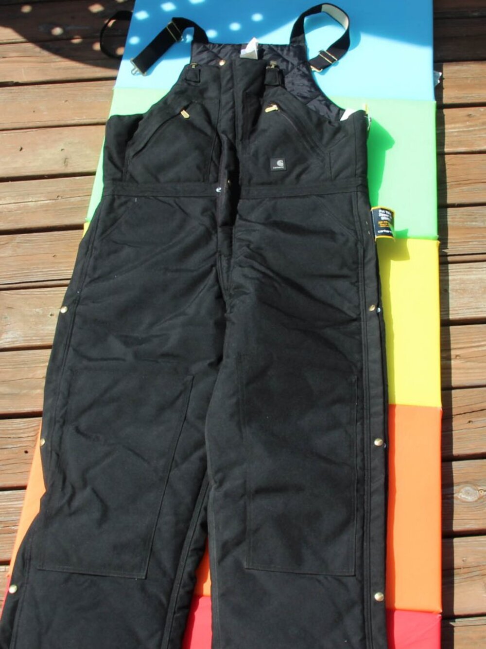 Carhartt R33 BLK Men's Arctic Quilt-Lined Bib Overalls Black Size 38x34 NWT